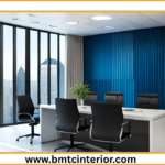 Modern commercial interior design in Muscat featuring natural elements and comfortable seating to attract customers.