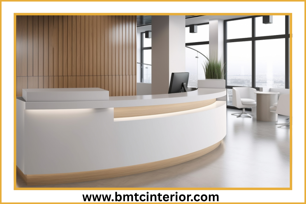 Here are several descriptive ALT text options for the image, catering to slightly different levels of detail and focus. Choose the one that best reflects the specific visual elements of the image and the overall message of your post. **Option 1 (Concise & Direct):** > Modern office reception interior design in Muscat, featuring a welcoming seating area and elegant desk. **Option 2 (Focus on First Impression):** > A sophisticated and inviting office reception area in Muscat, designed to create a strong, positive first impression with contemporary furnishings and subtle Omani influences. **Option 3 (More Detail on Elements):** > Sleek and professional office reception interior in Muscat, showcasing a stylish reception desk, comfortable waiting area with plush seating, and tasteful decorative elements. **Option 4 (Highlighting Atmosphere):** > The warm and welcoming ambiance of a modern office reception in Muscat, emphasizing thoughtful interior design for a memorable first impression. **Option 5 (If there are specific visual cues like color or materials):** > A contemporary office reception in Muscat, featuring [mention a prominent color, e.g., warm earth tones] and [mention a material, e.g., natural wood accents], creating an elegant and professional first impression. **Option 6 (Shorter, but still descriptive):** > Muscat office reception interior: modern, elegant, and designed for a great first impression. **Key considerations when choosing:** * **What is the most prominent feature of the image?** Is it the desk, the seating, the lighting, or the overall layout? * **What is the overall mood or feeling the image conveys?** Is it luxurious, minimalist, warm, professional? * **Are there any specific design elements that are unique or noteworthy?** (e.g., a specific type of lighting, artwork, or architectural feature). **Recommendation:** For this specific post title, **Option 2** or **Option 3** are likely the strongest choices as they directly address the "strong first impression" and provide a good level of detail about the reception area. **Example of how to use it in HTML:** ```html ```