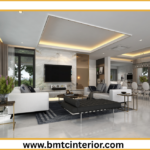 Commercial interior design ideas in Muscat featuring biophilic elements and modern furniture to attract more customers.