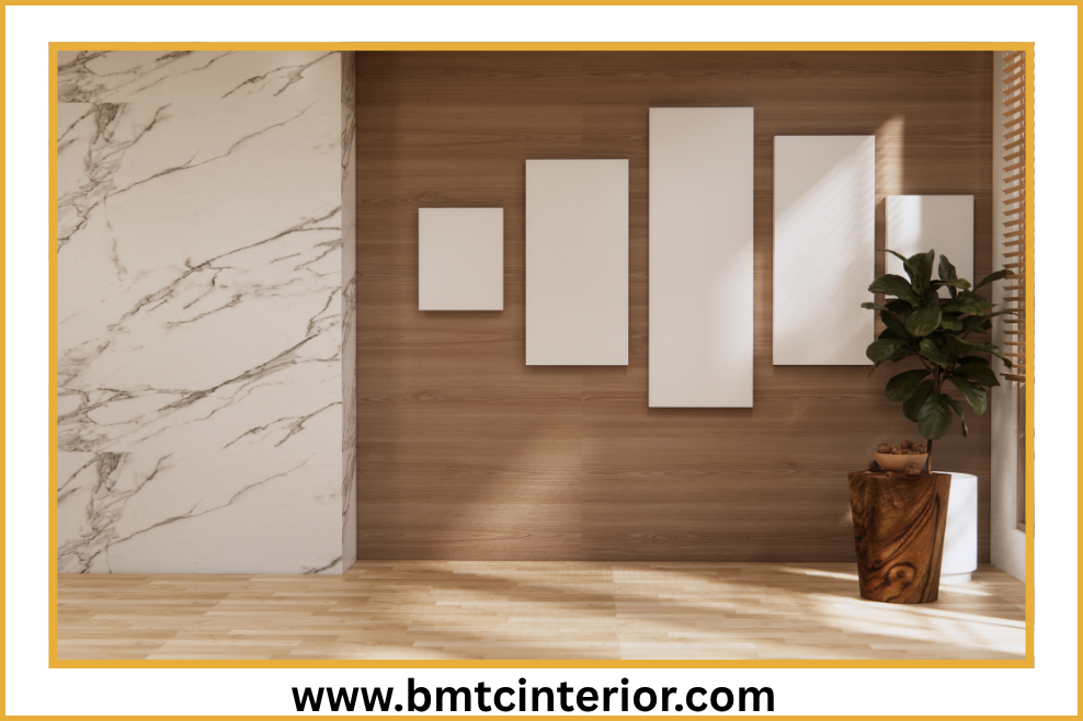 Decorative wall panel installation in an Oman interior