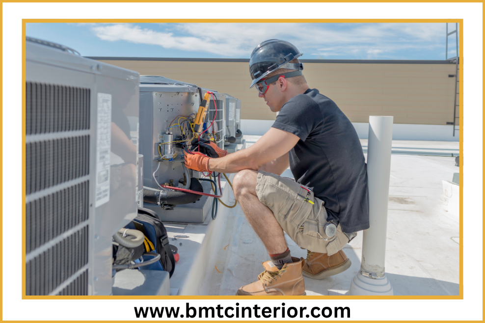 Commercial HVAC fit-out project with concealed ductwork and ceiling ventilation