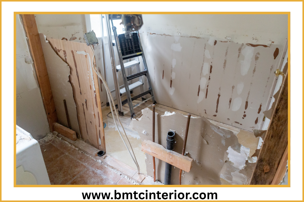 Interior demolition work in progress at a commercial fitout
