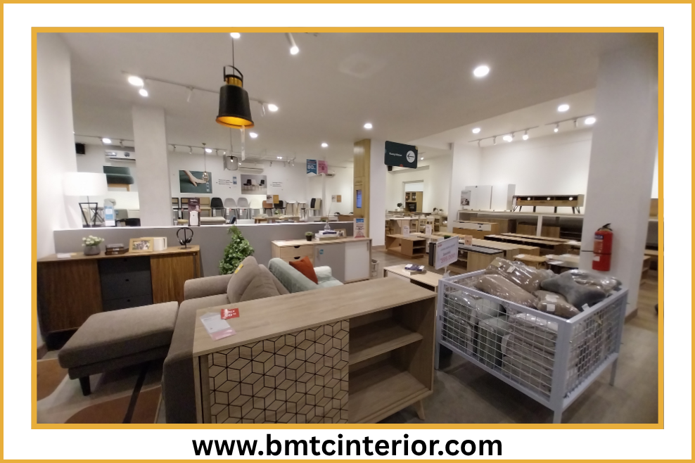 Retail interior with designed lighting by BMTC in Oman