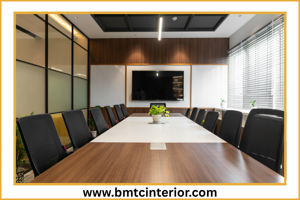 Executive office interior with premium finishes and corporate design in Oman